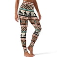 thumbnail image 1 of Xoenoiee Aztec Cowboy Horse Cactus Western Geometric Leggings, 1 of 6