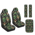 thumbnail image 1 of Xoenoiee Aztec Deer Skull Cactus Cow Pattern Car Seat Covers Full Set of 5 Front Seats Protectors Covers with Seat Belt Cover Center Console Cover, PU Leather Car Decor Interior Accessories, 1 of 7