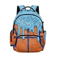 thumbnail image 1 of Xoenoiee Basketball Ice Cream Drip Print Backpack Daypack for Boys Girls, Large Capacity 17 Inch School Bag Lightweight Portable Knapsack Shoulder Bookbag Rucksack Satchel for Student, 1 of 7