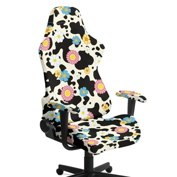 Xoenoiee Beach Starfish Print Gaming Chair Covers with Armrest Covers Office Desk Chair Cover Computer Chair Slipcovers Stretch Gamer Chair Cover Cat Scratch Proof