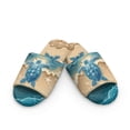thumbnail image 1 of Xoenoiee Beach Turtle Starfish Print Women Men Flannel Slippers, Slip on House Shoes Warm Breathable Fleece Slippers Open Toe House Shoes for Home Hotel, 7.5-8.5 Women/6.5-7.5 Men, 1 of 7