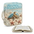 thumbnail image 1 of Xoenoiee Beach Turtle Starfish Seashell Print Bible Cover Case for Men Women, Quilted Bible Cover Bible Cover Carrying Case with Handle, Zippered Bible Book Cover Holder Bag Case with Pocket, 1 of 7