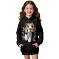 thumbnail image 1 of Xoenoiee Beagle Dog Print Long Hoodies for Girls Casual Sweatshirt Trendy Clothes with Pocket Fashion Pullover Dresses Sweaters Long Sleeve Shirts Tops Comfy Outfits Jumpers, 7-8 Years, 1 of 7