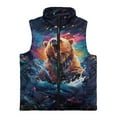 thumbnail image 1 of Xoenoiee Bear Paint Splatter Print Sleeveless Outerwear Warm Fleece Vest for Boys Kids Toddlers Teens Zipper Coats with Pockets Winter Spring Fall Jacket, Size 5-6 Years, 1 of 7