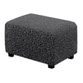 thumbnail image 1 of Xoenoiee Black Leopard Print Ottoman Cover Rectangle Stretch Ottoman Covers Thick Rectangle Ottoman Slipcovers Soft Storage Ottoman Foot Rest Cover with Elastic Bottom, L, 1 of 7