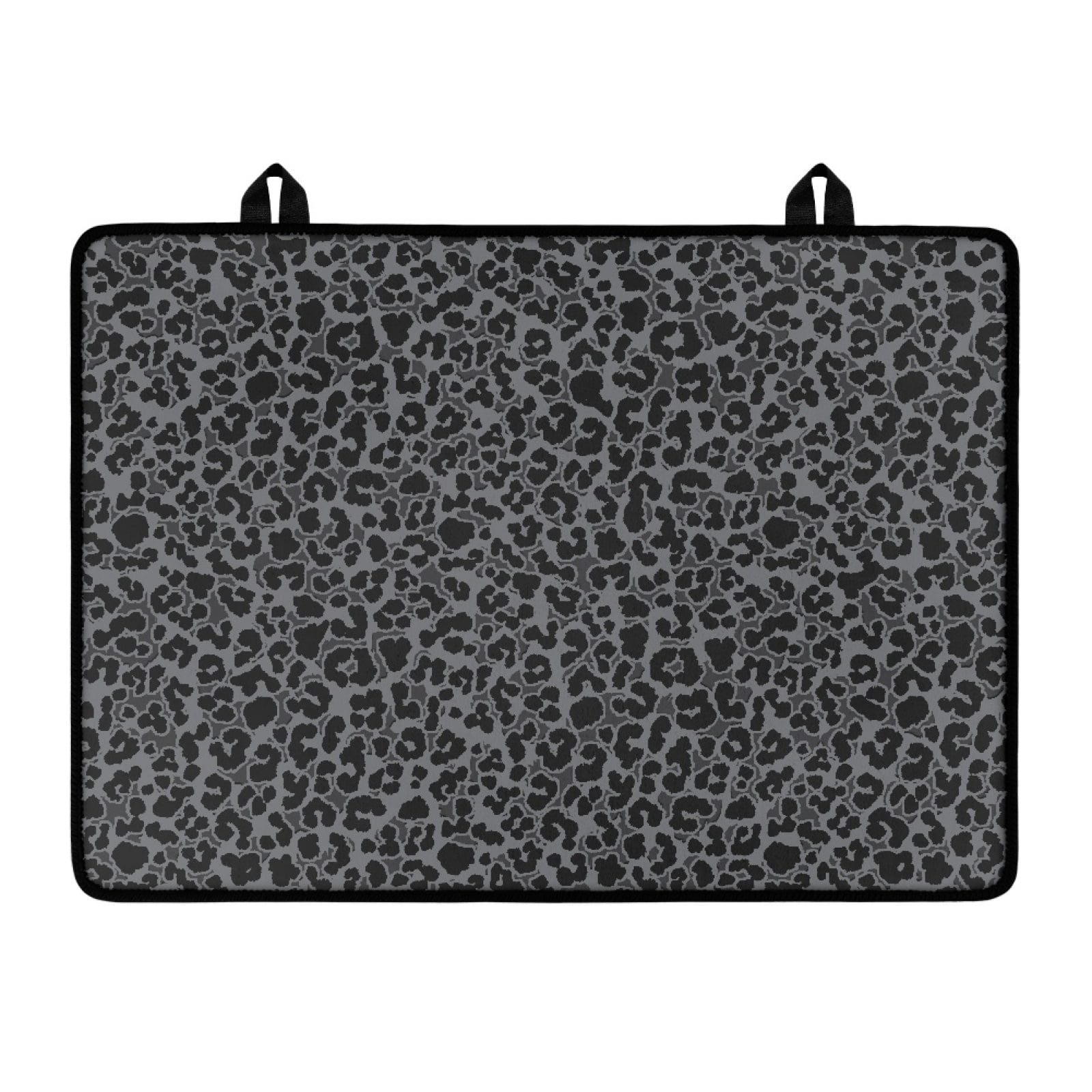 Xoenoiee Black Leopard Print Stove Cover for Electric Stove, Foldable Stove Top Cover for Glass Top, Heat Rubber Mat Cooktop Cover Top Protector, 29.18" x 20.96"