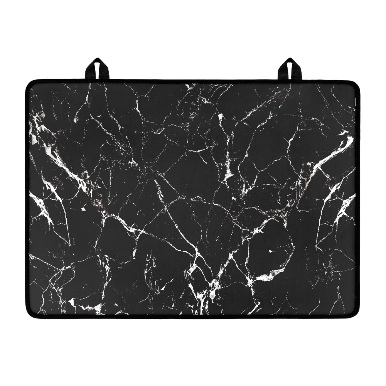 Xoenoiee Black Marble Pattern Stove Cover, Silicone Stove Top Cover for Electric Stove, Large Stove Top Protector, Heat Resistant Glass Cooktop Oven Mat, Non-Slip Dish Drying Mat Prevent Scratching