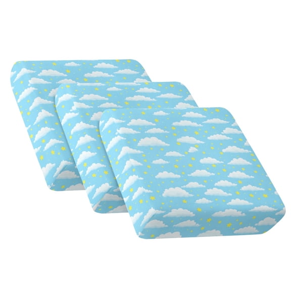Xoenoiee Blue Cloud Star Print Stretch Couch Cushion Cover Plush Cushion Slipcover for Chair Loveseat Sofa Cushion Furniture Protector Seat Cushion Sofa Cover