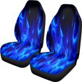 thumbnail image 1 of Xoenoiee Blue Fire Print 2 Pcs Front Car Seat Cover Vehicle Seat Protector Covers Universal Fit Most Cars SUV Sedan Truck Van, Auto Interior Accessories, 1 of 6