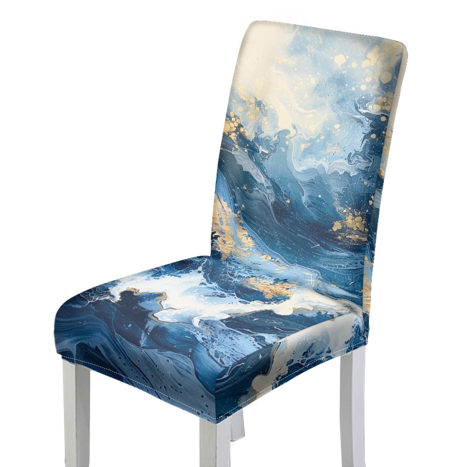 Xoenoiee American Flag Zebra Stripe Print Dining Chair Covers