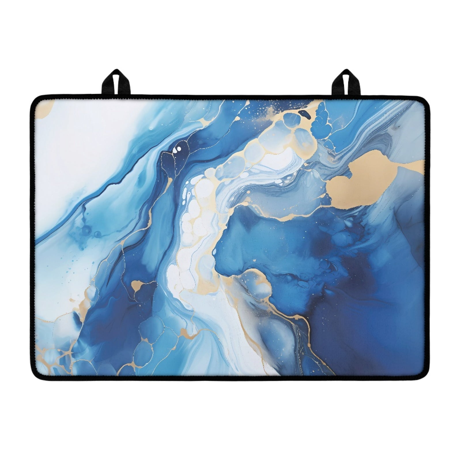 Xoenoiee Blue Marble Print Stove Top Cover for Electric Stove, Silicone Stove Mat for Glass Top Stove, Glass Cooktop Protector Dish Drying Mats Range Covers for Electric Stover