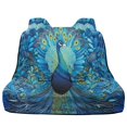 thumbnail image 1 of Xoenoiee Blue Peacock Print Dogs Car Seat Cover for Back Seat, Washable Bench Seat Covers Nonslip Backseat Cover Protector Car Interior Accessories for Truck SUV Van, 1 of 7