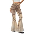 thumbnail image 1 of Xoenoiee Boho Flower Print Wide Leg Yoga Pants for Women Comfy Loose Sweatpants Bootleg Pants High Waist Lounge Casual Athletic Pants Workout Joggers Pants, M, 1 of 7