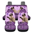 thumbnail image 1 of Xoenoiee Boho Mandala Cat Butterfly Pattern Car Seat Cover Full Set Rear Split Bench Cover & Auto Front Seat Covers Pack of 4 Auto Interior Decor, Universal fit, for Cars Sedan SUV, 1 of 7