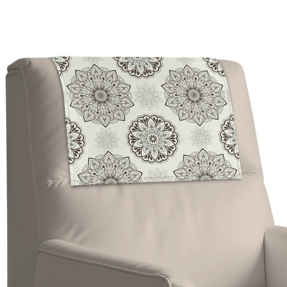 Xoenoiee Boho Mandala Flower Print Non Slip Recliner Headrest Protector, Washable Leather Headrest Covers for Recliner Chair, Waterproof Couch Head Rest Covers for Sofa, Furniture, 1 Pack
