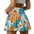 thumbnail image 1 of Xoenoiee Boho Mandala Flower Print Pleated Tennis Skirts for Women High Waist Golf Skirt Lightweight Mini Athletic Skorts for Pickleball Workout, L, 1 of 6
