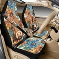 thumbnail image 1 of Xoenoiee Boho Mandala Highland Cattle Print 5 Pack Car Seat Covers Set, Universal Faux Leather Car Accessories with Seat Covers, Armrest Cover, Shoulder Pad for Men and Women, 1 of 7