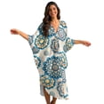 thumbnail image 1 of Xoenoiee Boho Mandala Print Swimsuit Cover Up Plus Size Caftans Beach Cover Up Maxi Beach Dress Vneck Batwing Sleeve Kaftan Dresses for Women, 1 of 7