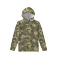 thumbnail image 1 of Xoenoiee Boys Hoodies Camo Green Print Pullover Hooded Sweatshirt for Kids Long Sleeve Sweater Fall Winter Activewear Sweater Loose Tops for Traveling Walking Running, S, 1 of 7