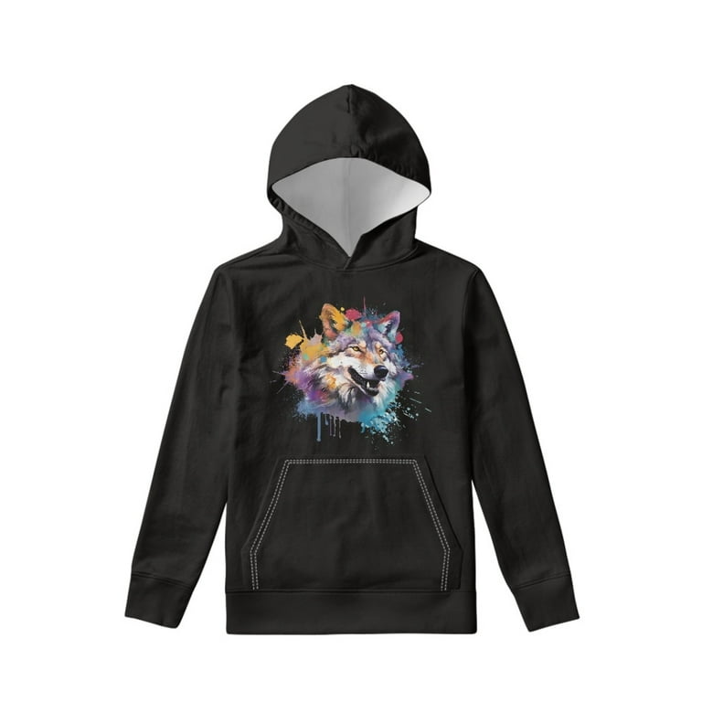 Boy's Sweatshirt- Kangaroo Pocket-Black Boy's Sweatshirt- Kangaroo Pocket-Black