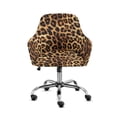 thumbnail image 1 of Xoenoiee Brown Leopard Print Dining Room Chair Slipcovers Curved Back Chair Cover Armchair Covers Removable Chair Protector for Living Room, Dining Room, Kitchen, 1 of 7