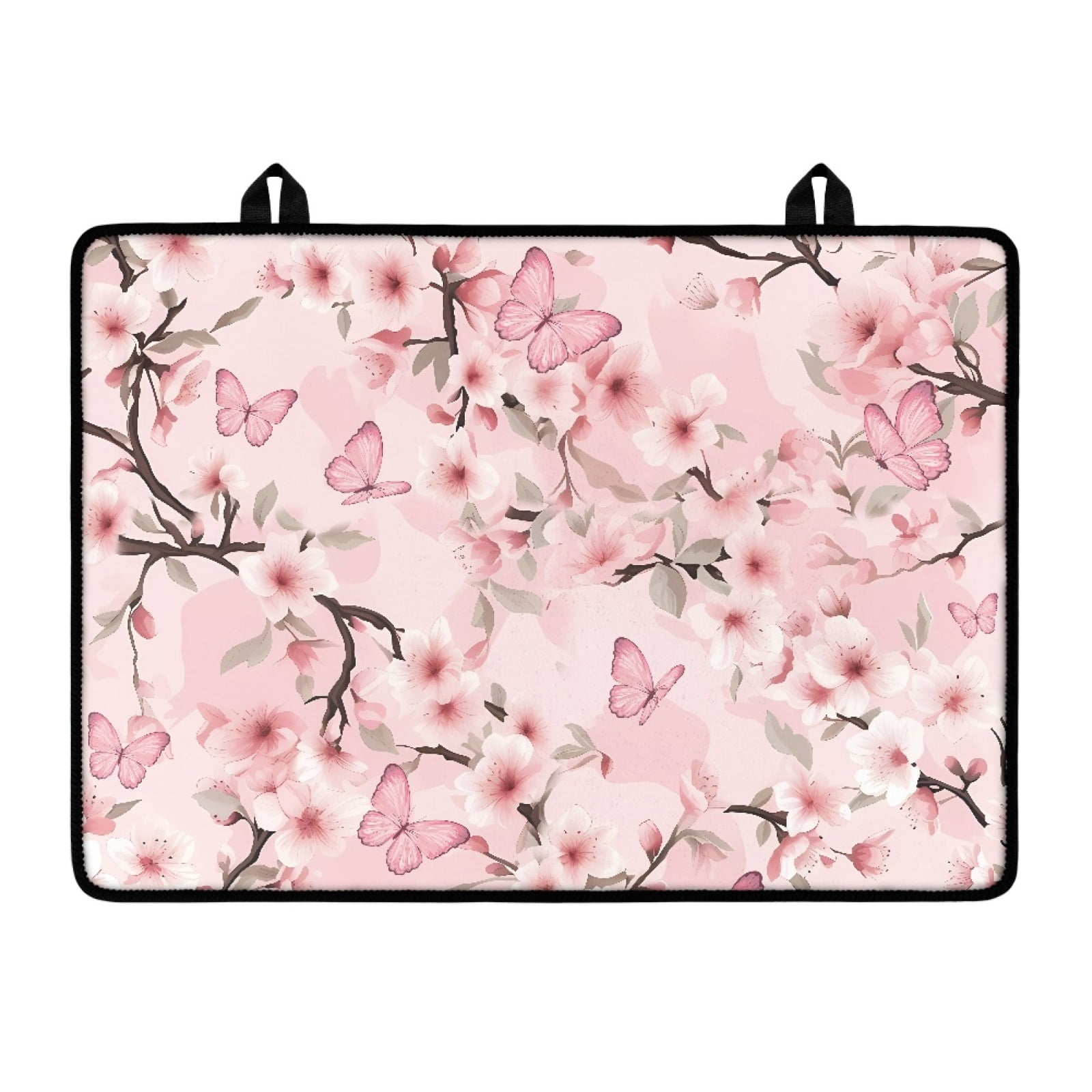 Xoenoiee Butterfly Cherry Blossom Print Silicone Glass Top Stove Cover Protector, Ceramic Stove Top Cover, Electric Stove Top Cover, Large Kitchen Dish Drying Mat, Heat Resistant Silicone Stove Mat