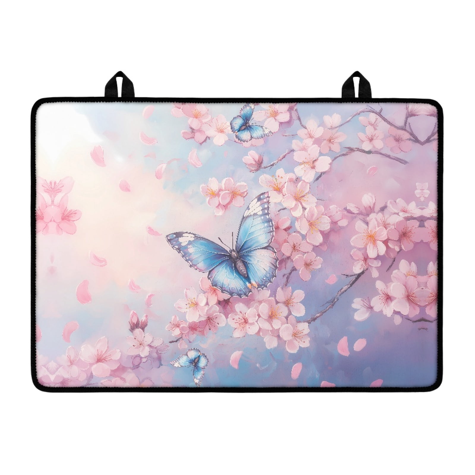Xoenoiee Butterfly Cherry Blossom Print Stove Top Cover Stove Cover for Electric Stove Top, Glass Cooktop Covers Anti-Slip Mat Heat Resistant Countertop Protector Home Kitchen Decoration