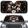 thumbnail image 1 of Xoenoiee Butterfly Daisy Moon Print Car Windshield Sun Shade Foldable Front Window Sunshade Sun Visor Protector, Block UV Rays Keep Your Car Cooler, 1 of 7