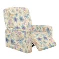 thumbnail image 1 of Xoenoiee Butterfly Dragonfly Flower Pattern Recliner Chair Cover Jacquard Chair Covers 4 Piece, Small Recliner Sofa Slipcover for Home Theater Seating, Recliner Protector with Pocket for Recliners, 1 of 7