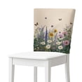 thumbnail image 1 of Xoenoiee Butterfly Lavender Sunflower Daisy Print Chair Back Covers for Dining Room, Stretchable Dining Seat Back Slipcover Protector for Kitchen Hotel Wedding Ceremony Party Decor, 1 Pack, 1 of 7