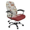 thumbnail image 1 of Xoenoiee Butterfly Letter Flower Print Office Chair Cover Stretchable Desk Chair Cover, Executive Computer Chair Cover for Armrest Chairs, Universal Boss Rotating Large Office Chair Seat Covers, S, 1 of 6