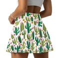 thumbnail image 1 of Xoenoiee Cactus Sunflower Flower Print Pleated Golf Skirts for Women High Waisted Tennis Skirt with 2 Pockets UPF 50+ Stretch Athletic Skirt for Pickleball Workout, S, 1 of 7
