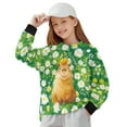 thumbnail image 1 of Xoenoiee Capybara Daisy Flower Print Girls Crewneck Sweatshirt Long Sleeve Side Slit Casual Loose Pullover Tops Fall Outfits for Y2K Teen Clothes, Size 7-8 Years, 1 of 7