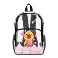 thumbnail image 1 of Xoenoiee Capybara Heart Print Clear Backpack for Girls, Large Capacity PVC Schoolbag Transparent Bookbag Elementary Kindergarten Preschool Student Rucksack with Adjustable Straps, 1 of 7