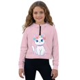 thumbnail image 1 of Xoenoiee Car Daisy Flower Print Girls Half Zip Up Sweatshirt Long Sleeve Pullover Cropped Hoodie Fall Trendy Back to School Fall Clothes, 13-14 Years, 1 of 7