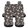 thumbnail image 1 of Xoenoiee Car Front & Rear Seat Covers 4pcs Set, Stretchy Breathable Fabric, Elephant Olive Leaf Print Vehicle Seat Covers Front and Split Rear Bench Seat Cover, Universal Fit, 1 of 7