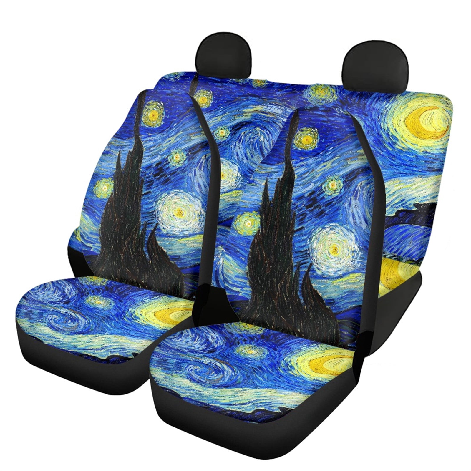 Xoenoiee Car Front Seat Covers Rear Backrest Cover Bottom Bench Cover ...