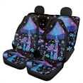thumbnail image 1 of Xoenoiee Car Seat Covers 4 Pcs Full Set, Mushroom Design Auto Front Seat & Rear Split Bench Seat Cover Auto Accessories Fit Most Cars, 1 of 6