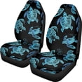 thumbnail image 1 of Xoenoiee Car Seat Covers Front Seats Only 2 Pieces Car Interior Protector Auto Bucket Seat Cover Anti-Slip Car Seat Covers Blue Turtle Print, Easy to Install, 1 of 6