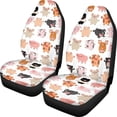 thumbnail image 1 of Xoenoiee Car Seat Covers High Back Design for Front Seats Cartoon Pig Print, Universal Fit Vehicle Seat Cushion Protectors for SUV Truck, Sedan - Pack of 2, 1 of 6
