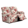thumbnail image 1 of Xoenoiee Cardinal Cherry Blossom Print Reclining Loveseat Cover 6 Piece Polyester Fabric Stretch Loveseat Recliner Sofa Covers, Soft Washable Furniture Protector, 1 of 6