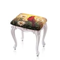 thumbnail image 1 of Xoenoiee Cardinal Daisy Print Stool Covers Rectangle, Stretch Rectangle Bar Stool Covers Elastic Vanity Stool Cover Removable Bar Chairs Cover with Elastic Bands, 2 Pack, 1 of 6