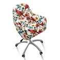 thumbnail image 1 of Xoenoiee Cardinal Flower Pattern Velvet Office Chair Slipcover with Arms, Modern Office Computer Chair Protector,Stretch Wingback Dining Chair Cover Protector for Home Kitchen Living Room, 1 of 7