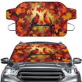 thumbnail image 1 of Xoenoiee Cardinal Maple Leaves Print Car Windshield for Ice and Snow Cover, Front Windshield Sunshade Thanksgiving Decoration Windproof Front Window Protection Universal for SUV, Truck, Sedan, Van, 1 of 7