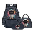 thumbnail image 1 of Xoenoiee Cat Astronaut Universe Print Kids Backpack School Bag 3-in-1 Bookbag Set with Lunch Box Pencil Case for Teen Girls Boys Schoolbag Elementary Preschool Bookbag Satchel, 1 of 6