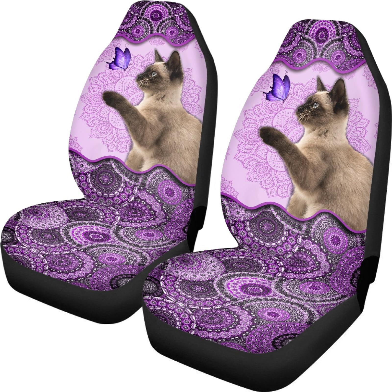 Cat Hippie Psychedelic Pet Car Seat Cover