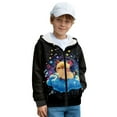 thumbnail image 1 of Xoenoiee Cat Cloud Music Note Print Fleece Full Zip Hoodies Sweatshirts for Teen Boys Lightweight Hooded Jumper Comfy Kids Pullover Athletic School Active Sweaters Outfits with Pockets, L, 1 of 7