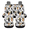 thumbnail image 1 of Xoenoiee Cat Dog Paws Print Car Seat Covers Full Set Auto Front and Back Seat Covers Universal Fit Most Cars SUVs Trucks Vans Comfortable Auto Seat Protection Full Set, 1 of 7