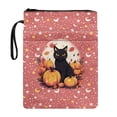 thumbnail image 1 of Xoenoiee Cat Pumpkin Print Book Sleeve with Zipper Moon Star Book Cover for Book Lovers Book Protector Book Pouch Fits Most Standard Paperbacks, 1 of 6