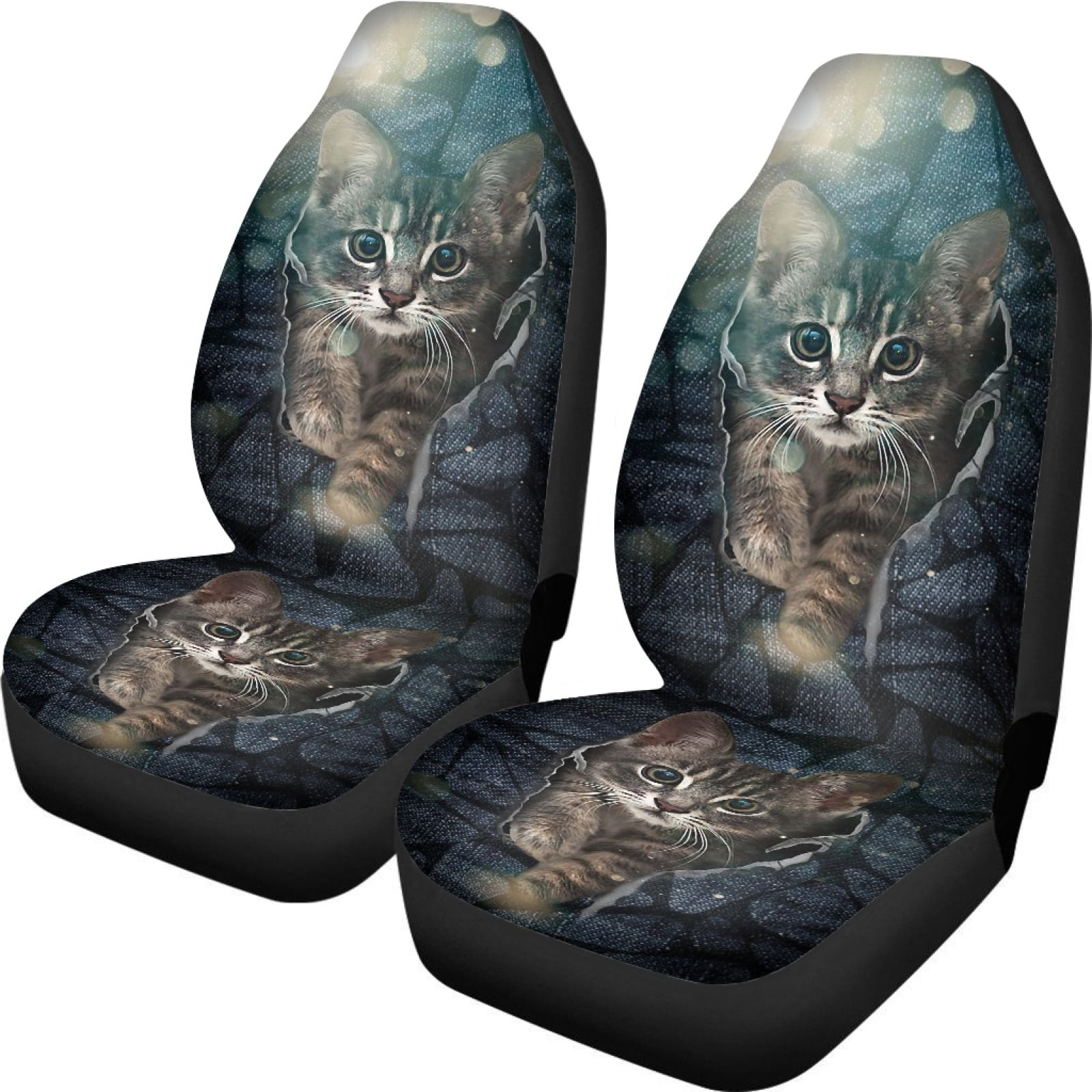 Xoenoiee Full Set Front And Rear Separate Car Seat Covers Set Auto Accessories Universal Fit For Sedan Truck SUV - View #13